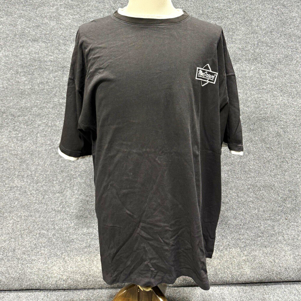 Vintage 90s MacGregor Double Layer Black White Ringer T-Shirt Menâs 2XL XXL